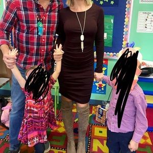 Express Ruched Sweater Dress